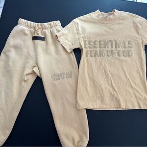 Fear of God Kids Matching Set in Tan